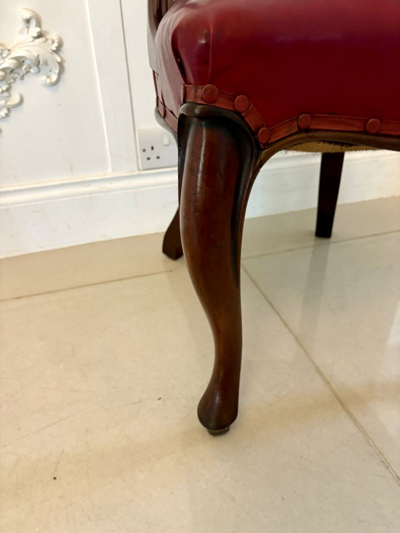 Set of Six Antique Victorian Superb Quality Carved Mahogany Library/Dining Chairs - Image 16